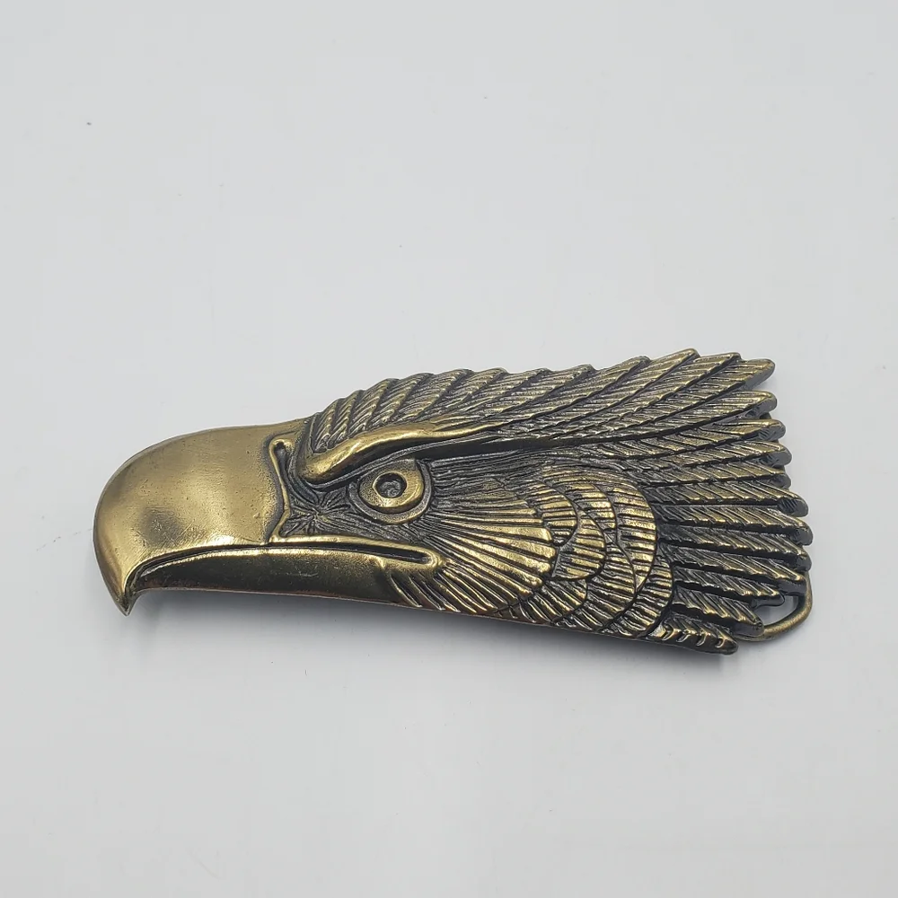 Eagle Head Brass Belt Buckle